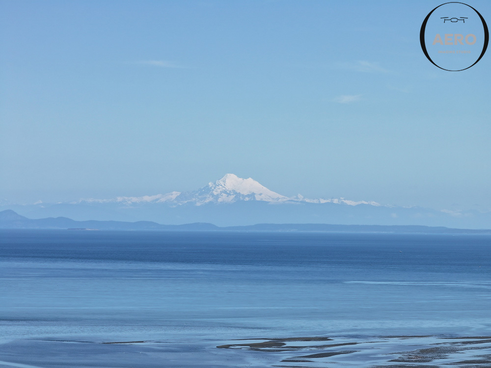 Aerial drone view of Mount Baker