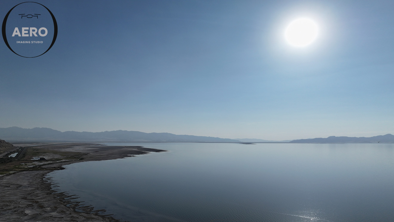 Aerial drone view of Salt Lake, Utah