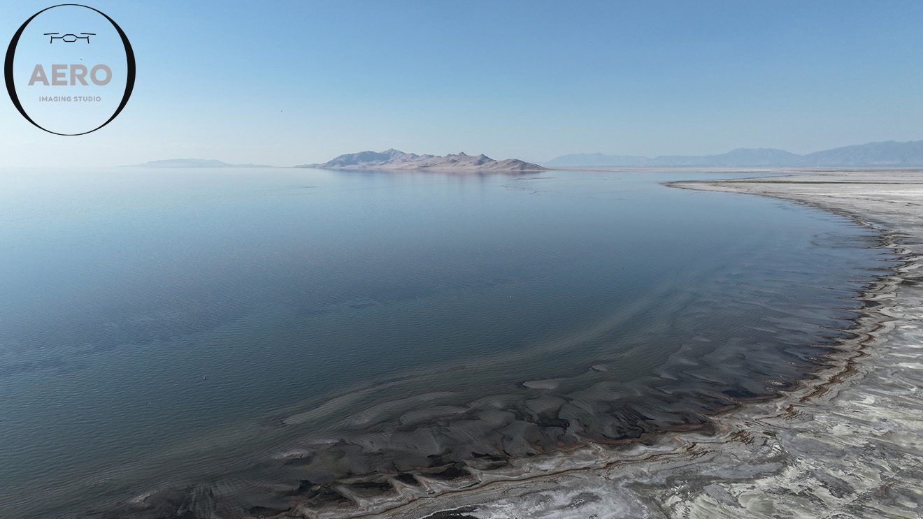 Drone view of Salt Lake, Utah